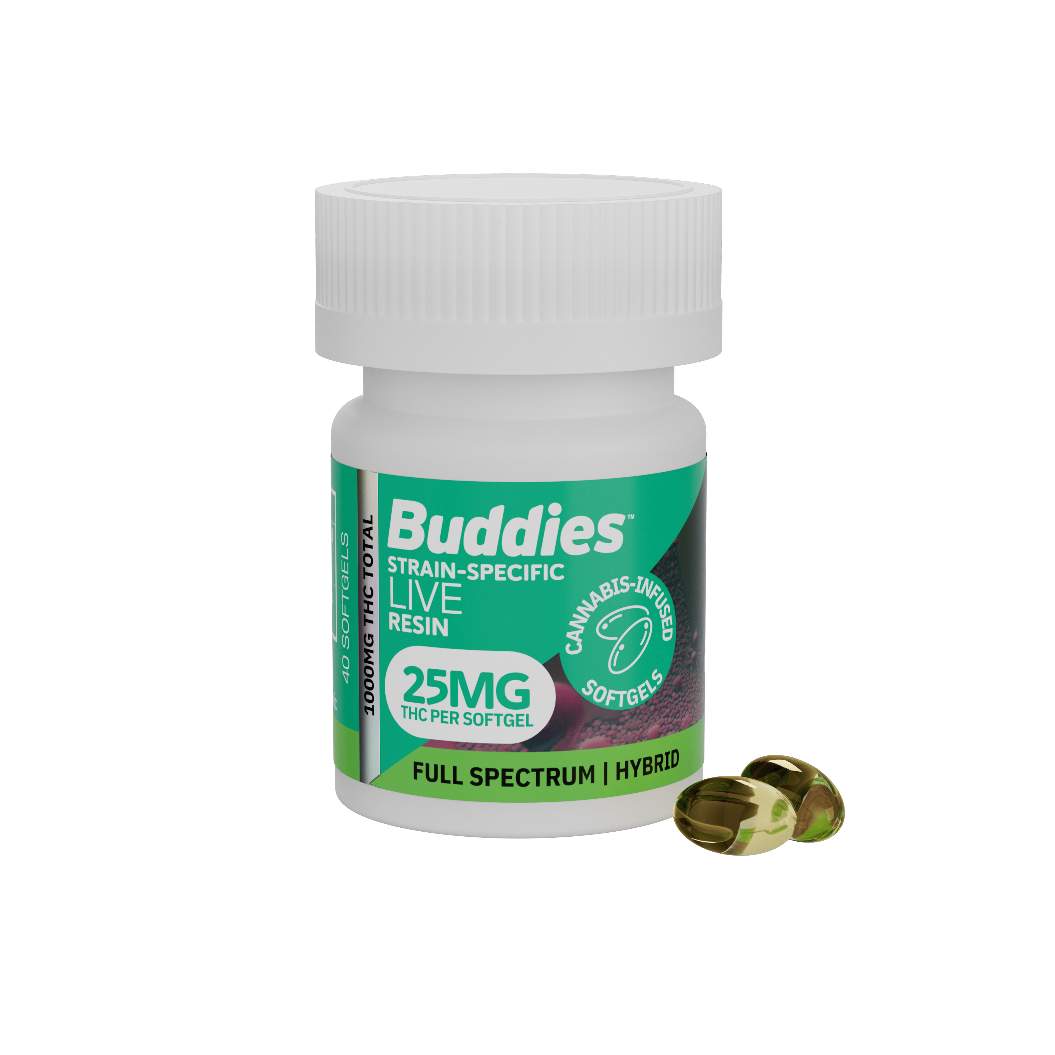 BUDDIES - LLR CAPSULES - 25MG - 40CT - HYBRID
