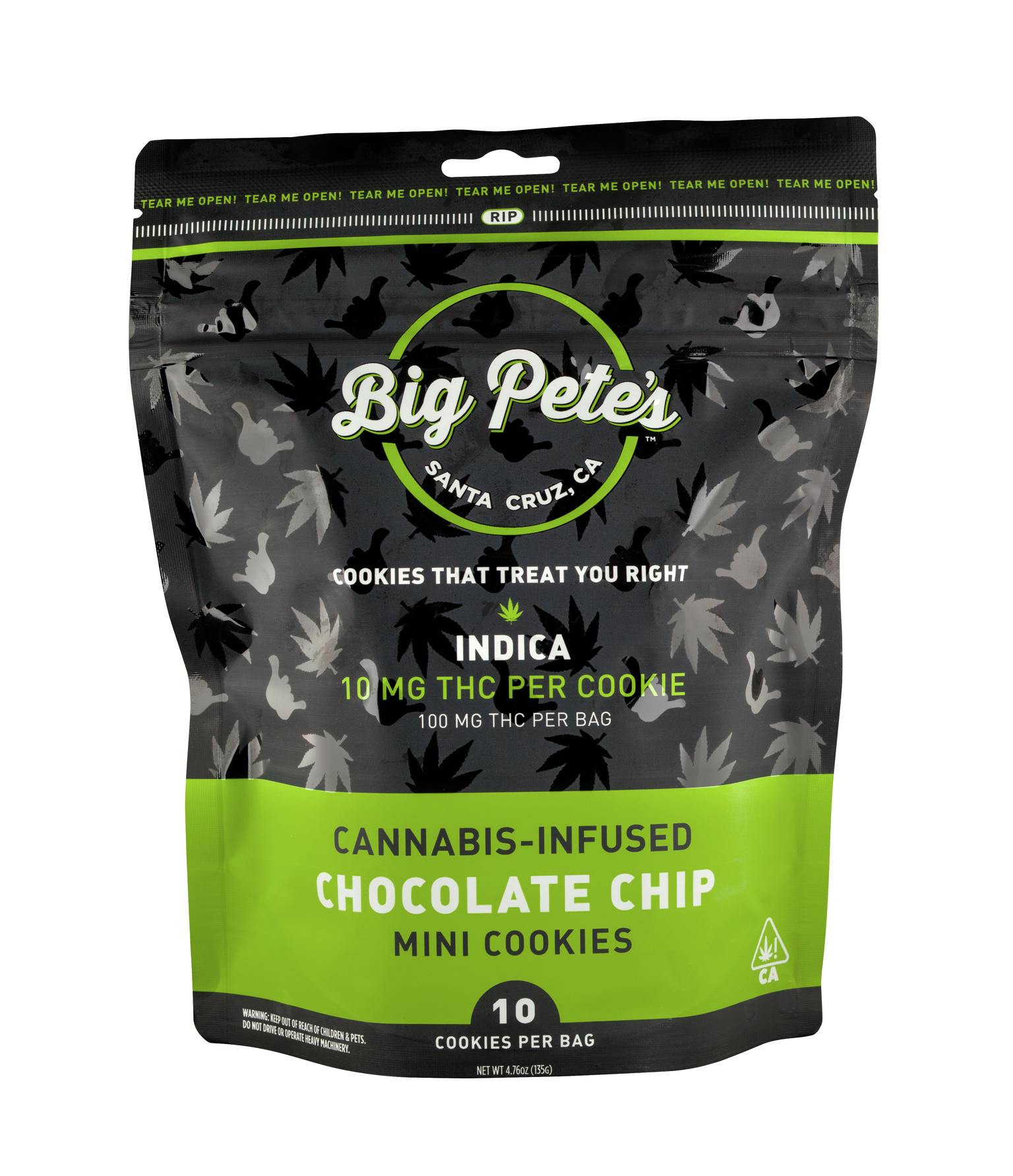 Big Pete’s - Chocolate Chip Cookies- Indica! - 100mg, NEW LOWER PRICE!