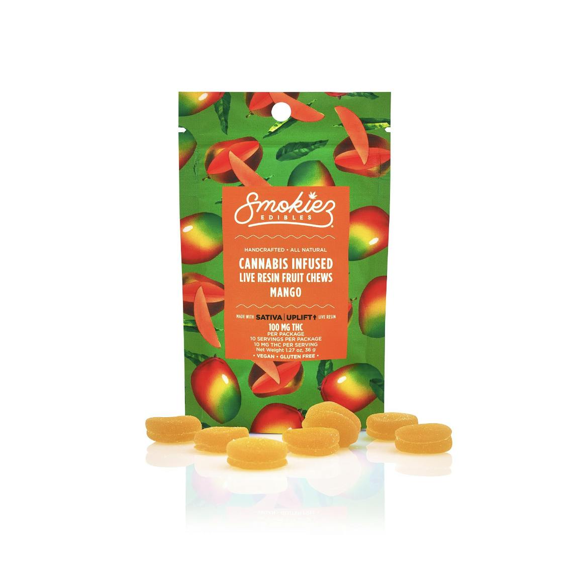 Mango Sativa 100mg Live Resin Fruit Chews - AZ