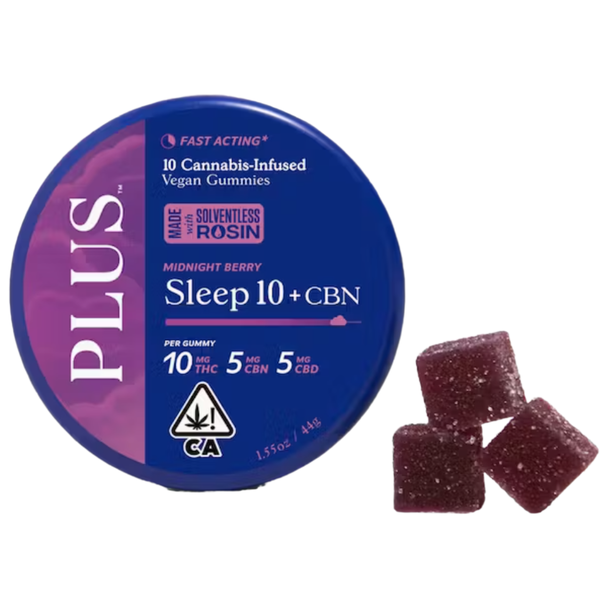 MIDNIGHT BERRY SLEEP 10 CBN ROSIN GUMMIES