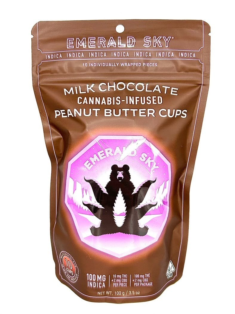 Emerald Sky - Peanut Butter Cups - Indica - 100mg 10-Pack (10mg ea)