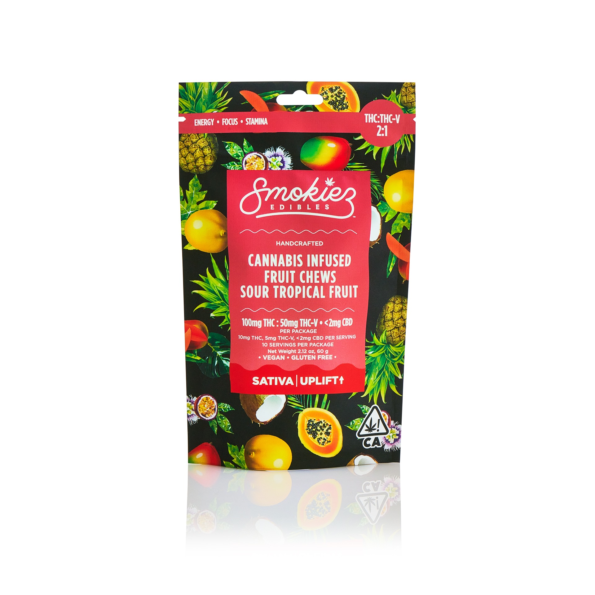 Sour Tropical Fruit Chews 1:1 CBD 100mg