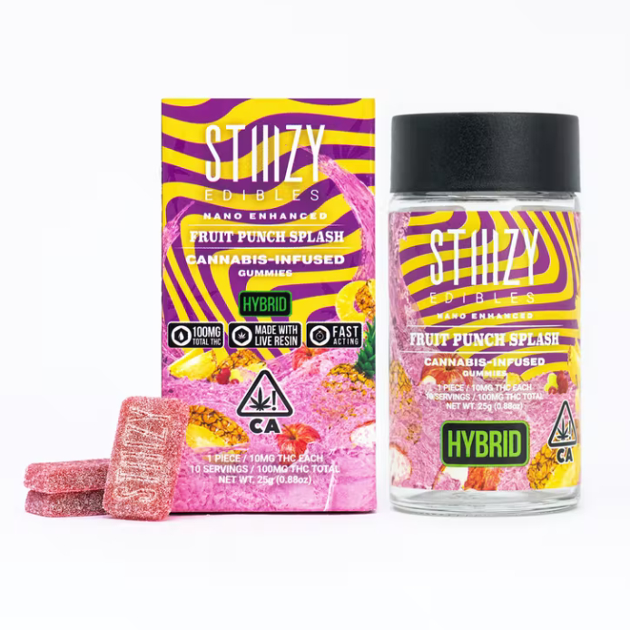 FRUIT PUNCH SPLASH GUMMIES | 100MG | HYBRID | 10PK