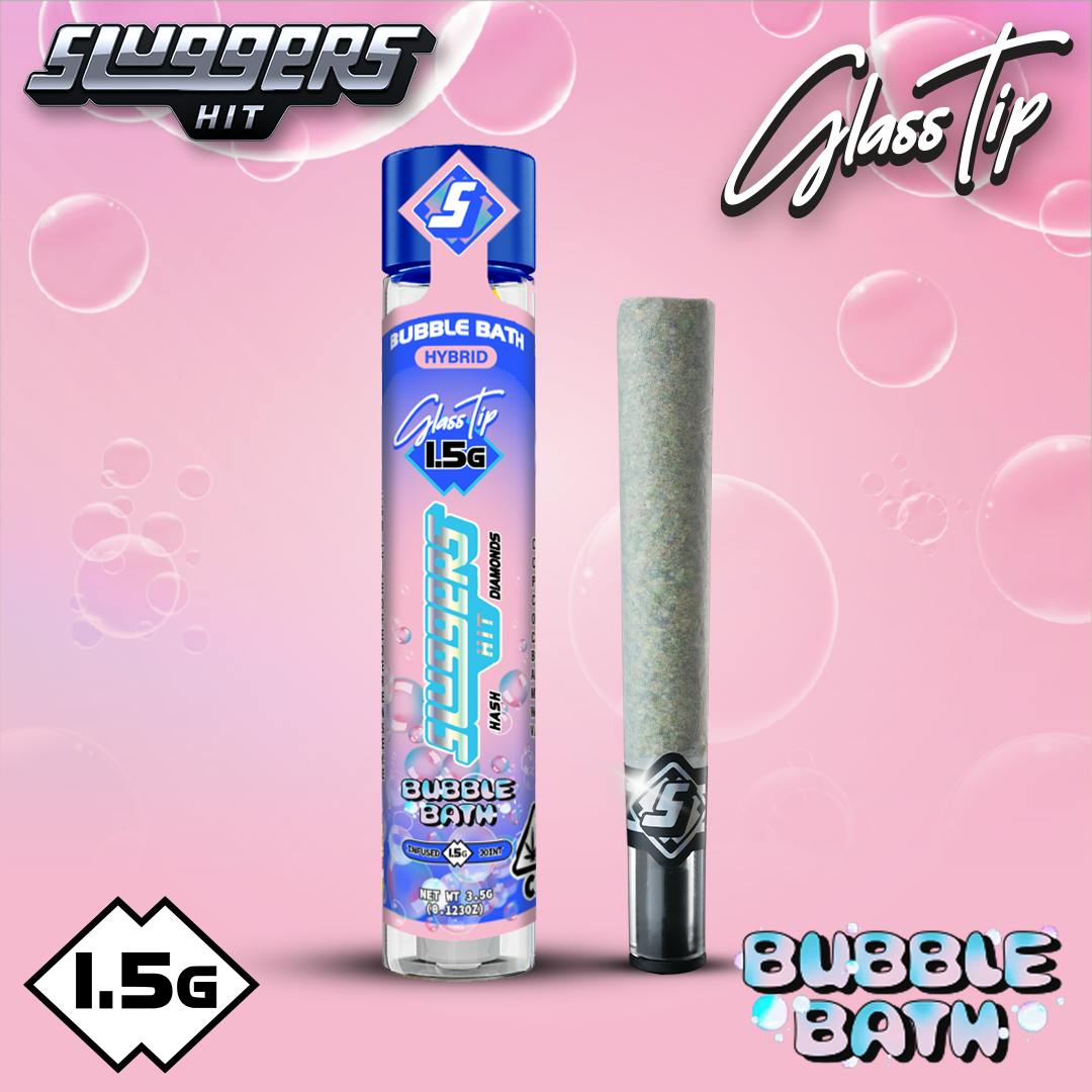 SLUGGERS - INFUSED PREROLL - 1.5G - INDICA - BUBBLE BATH