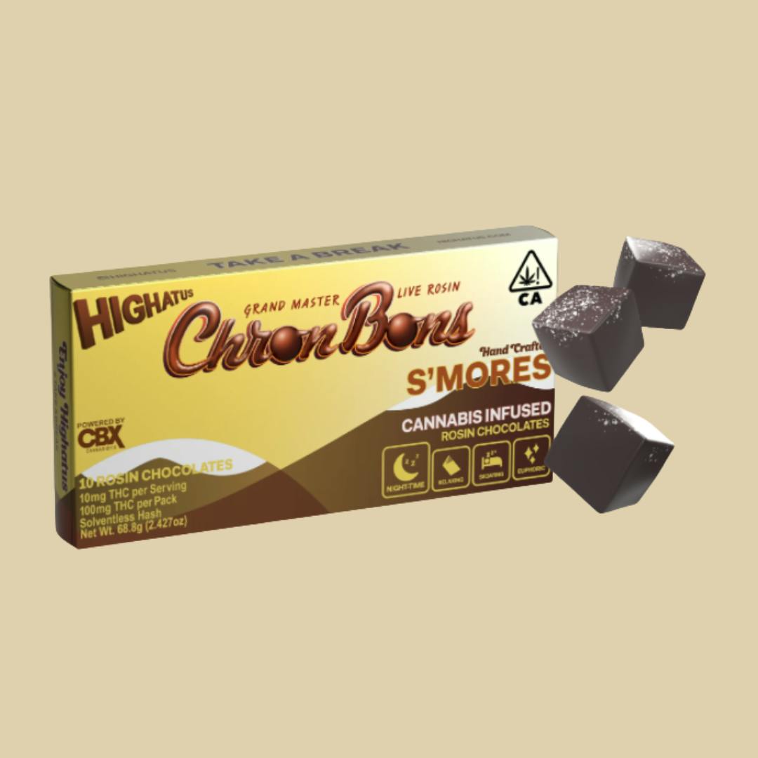 Highatus | Chron Bons | S'mores Chocolates | 100mg | 10ct | 10mg/ea