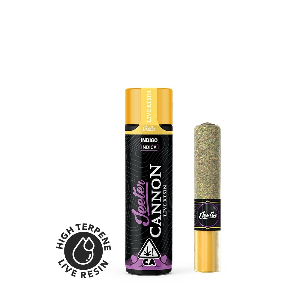 Jeeter | Indigo | Live Resin Cannon | Infused Joint | 1.3g