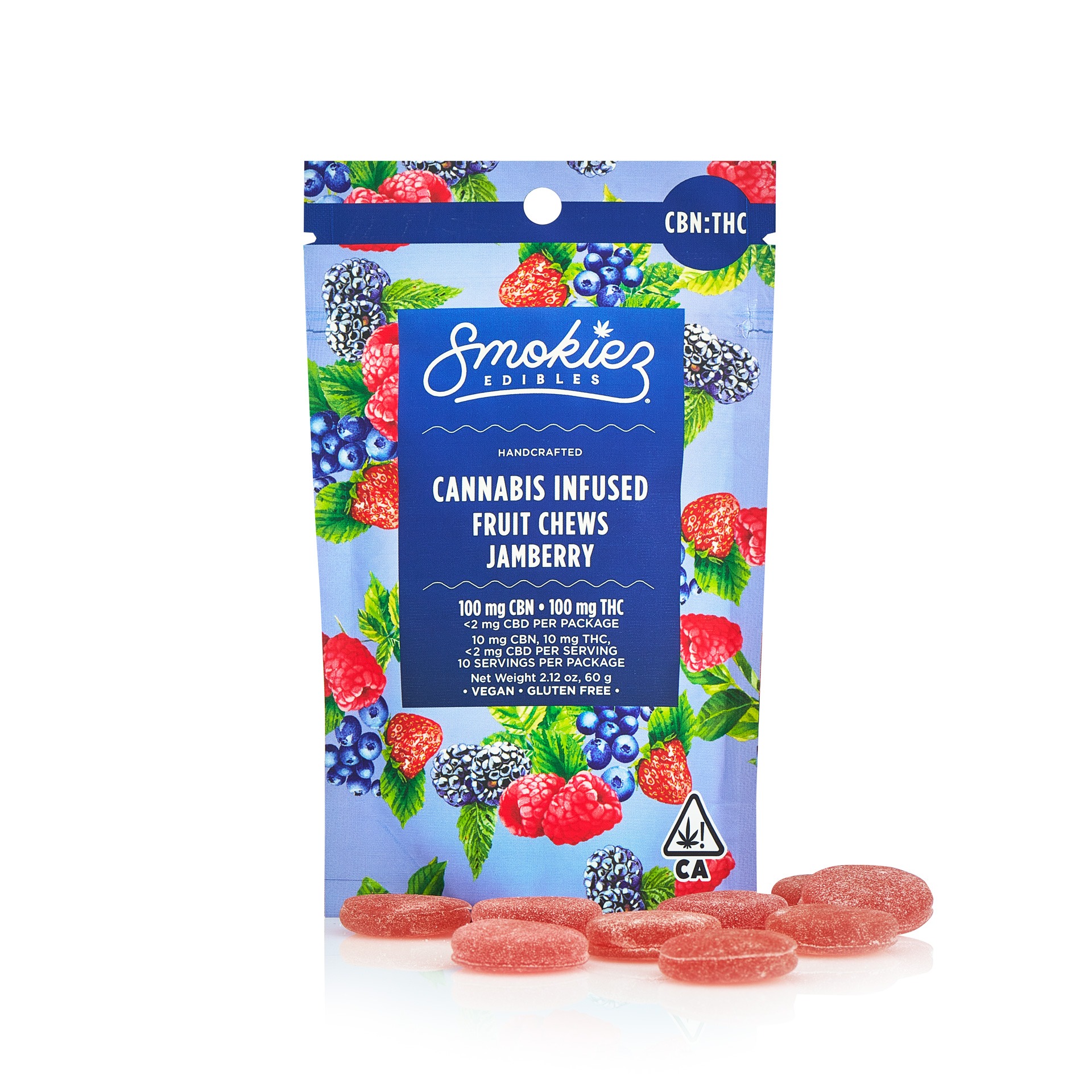 Smokiez - Jamberry 1:1 CBN (i) - Fruit Chews - 100mg