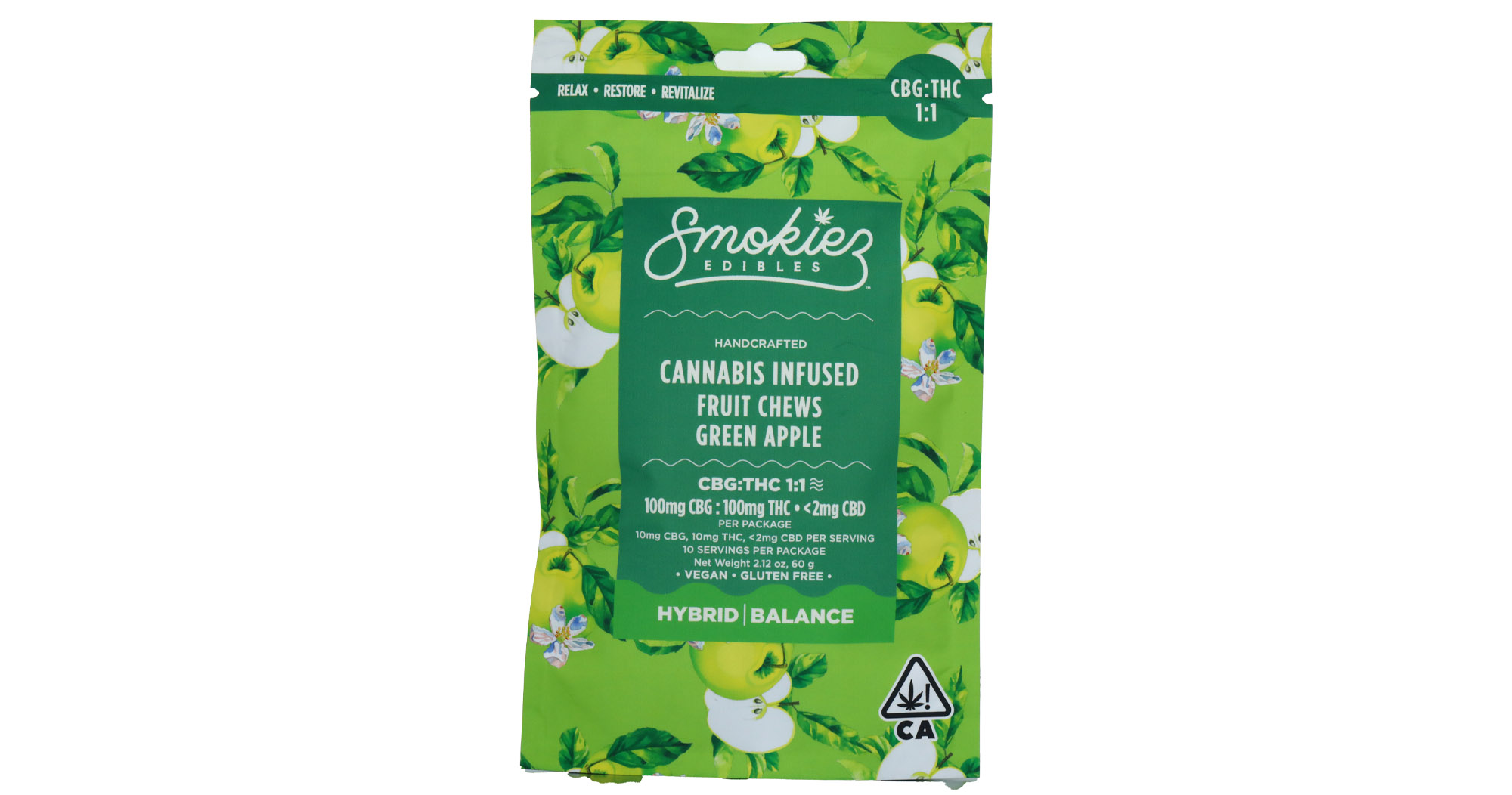 Green Apple 1:1 CBG | 100mg 10-Pack