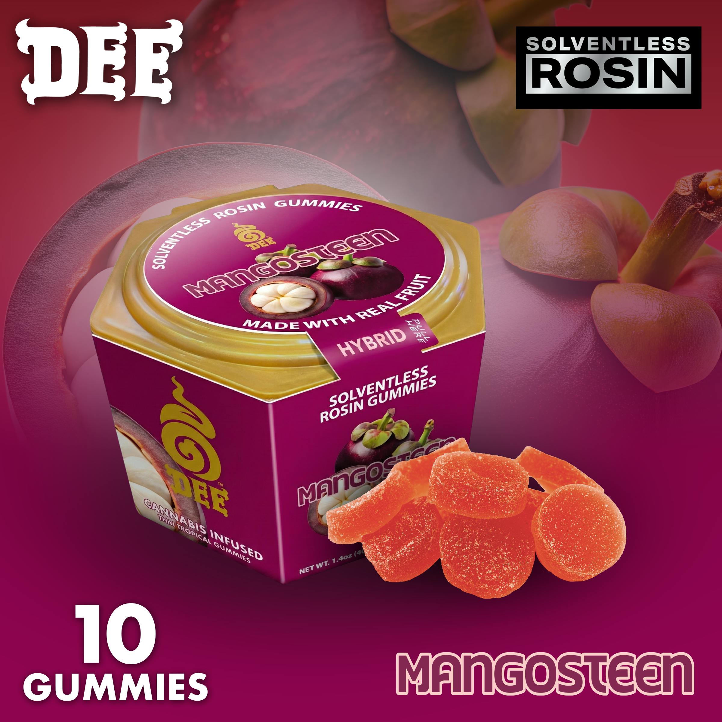 Dee - Rosin Gummies - Reset - Mangosteen - 100mg