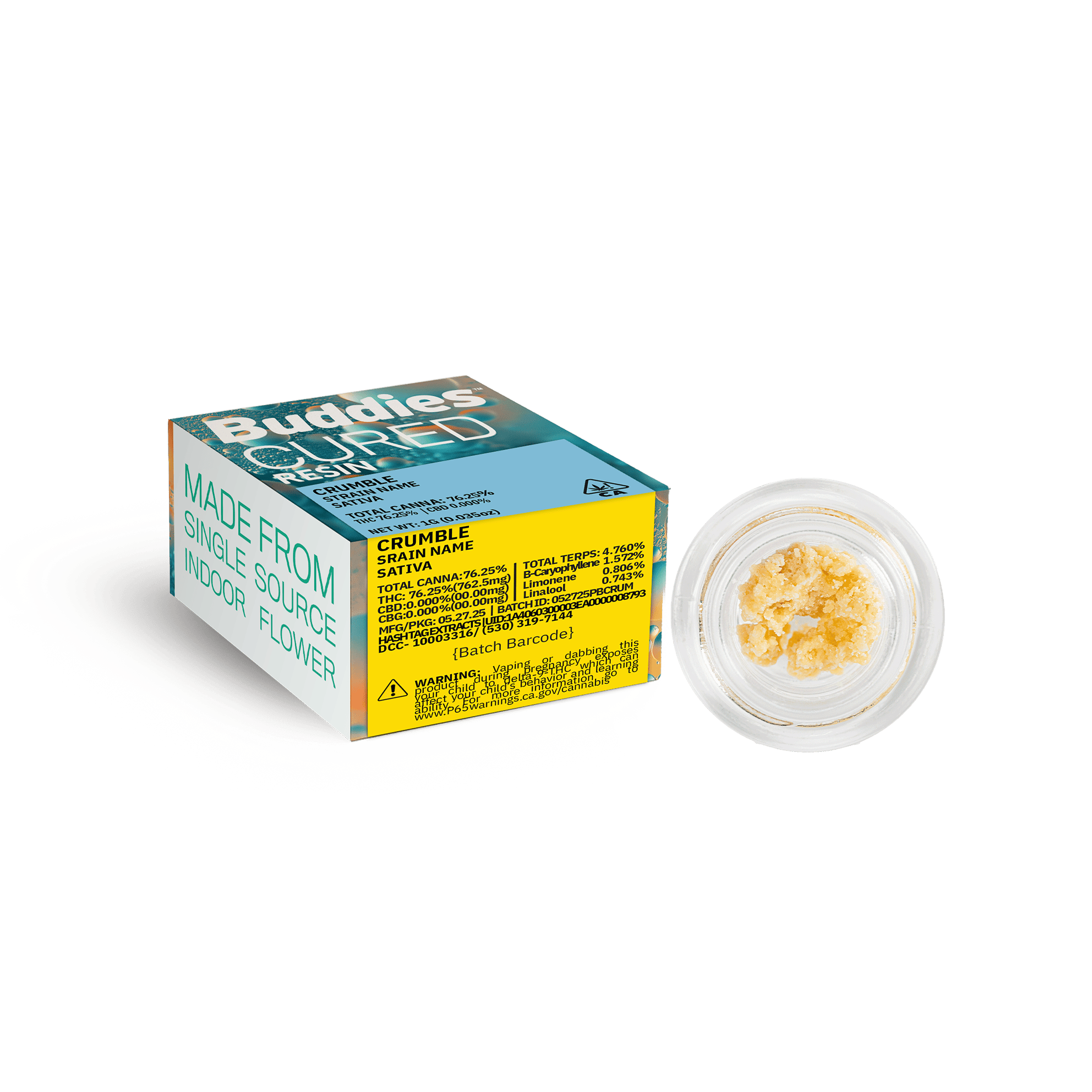 Cured Resin Crumble | 1g Dab | La Fresa (S), Buddies