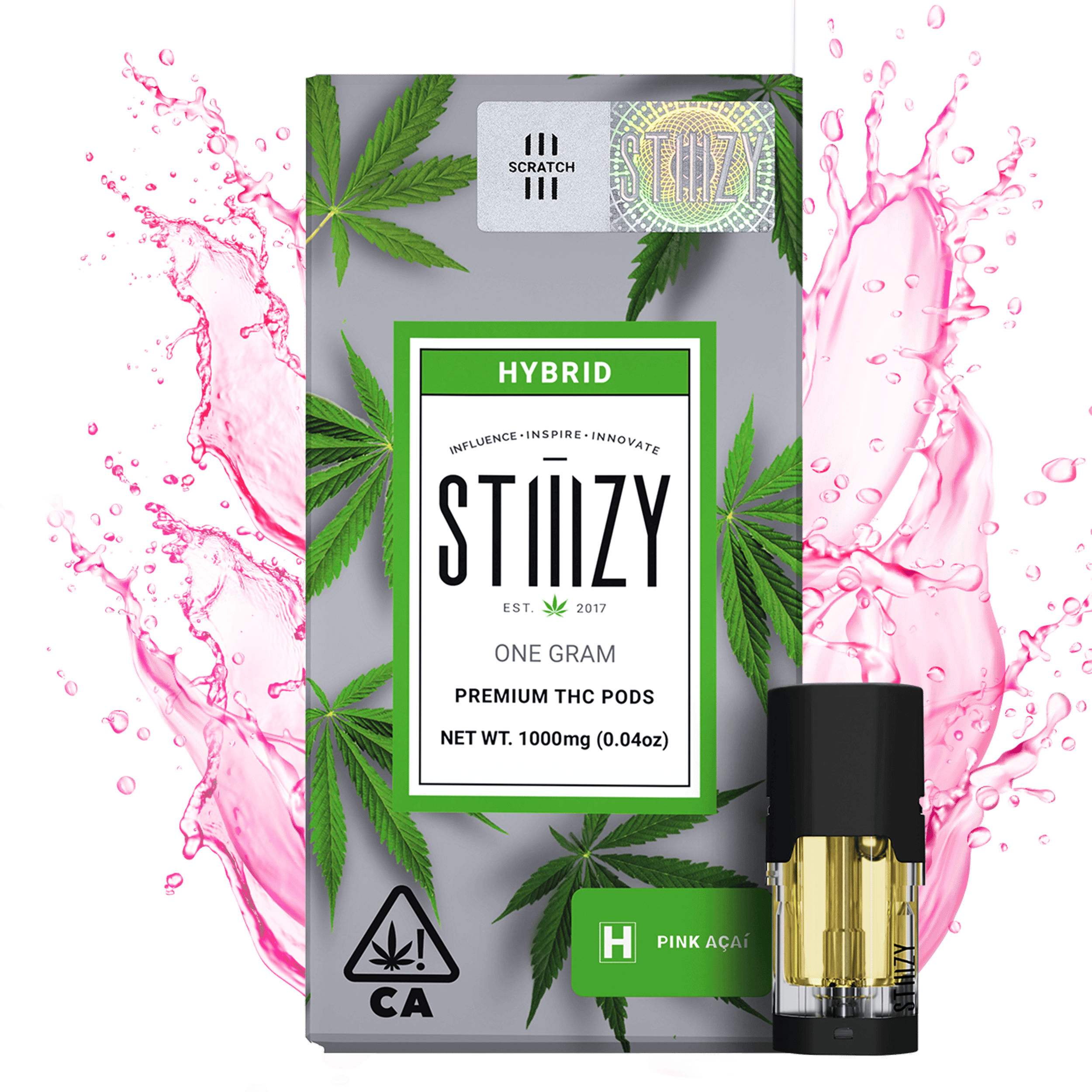 STIIIZY - VAPE (DISTILLATE) - 1G - HYBRID - PINK ACAI