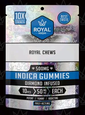 Royal Chews Diamond Infused Gummies 500mg THC | Royal Highness