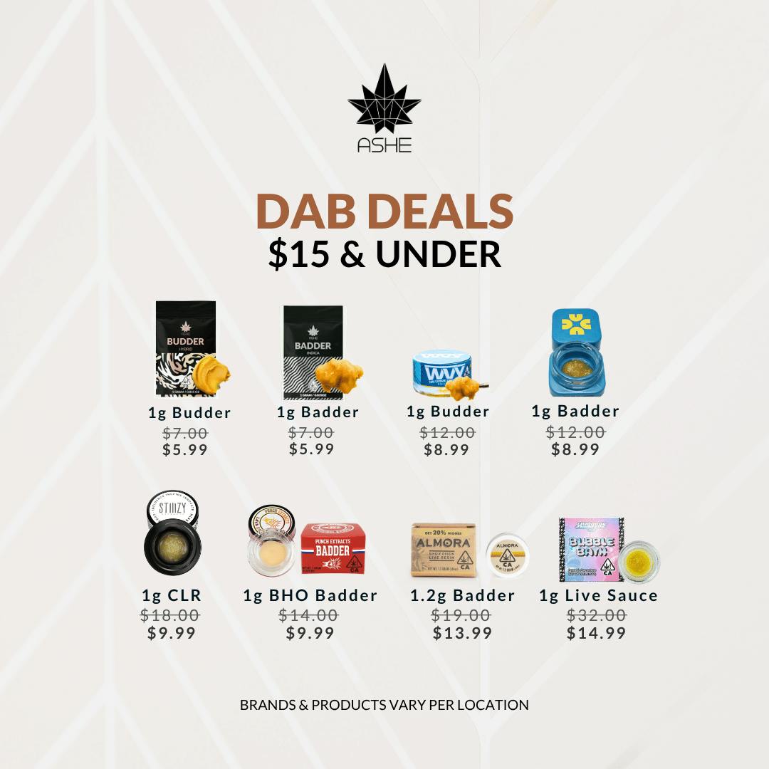 ASHE - 🍯ASHE PAY LESS MORE WEED - DAB DEALS $15 & UNDER🍯