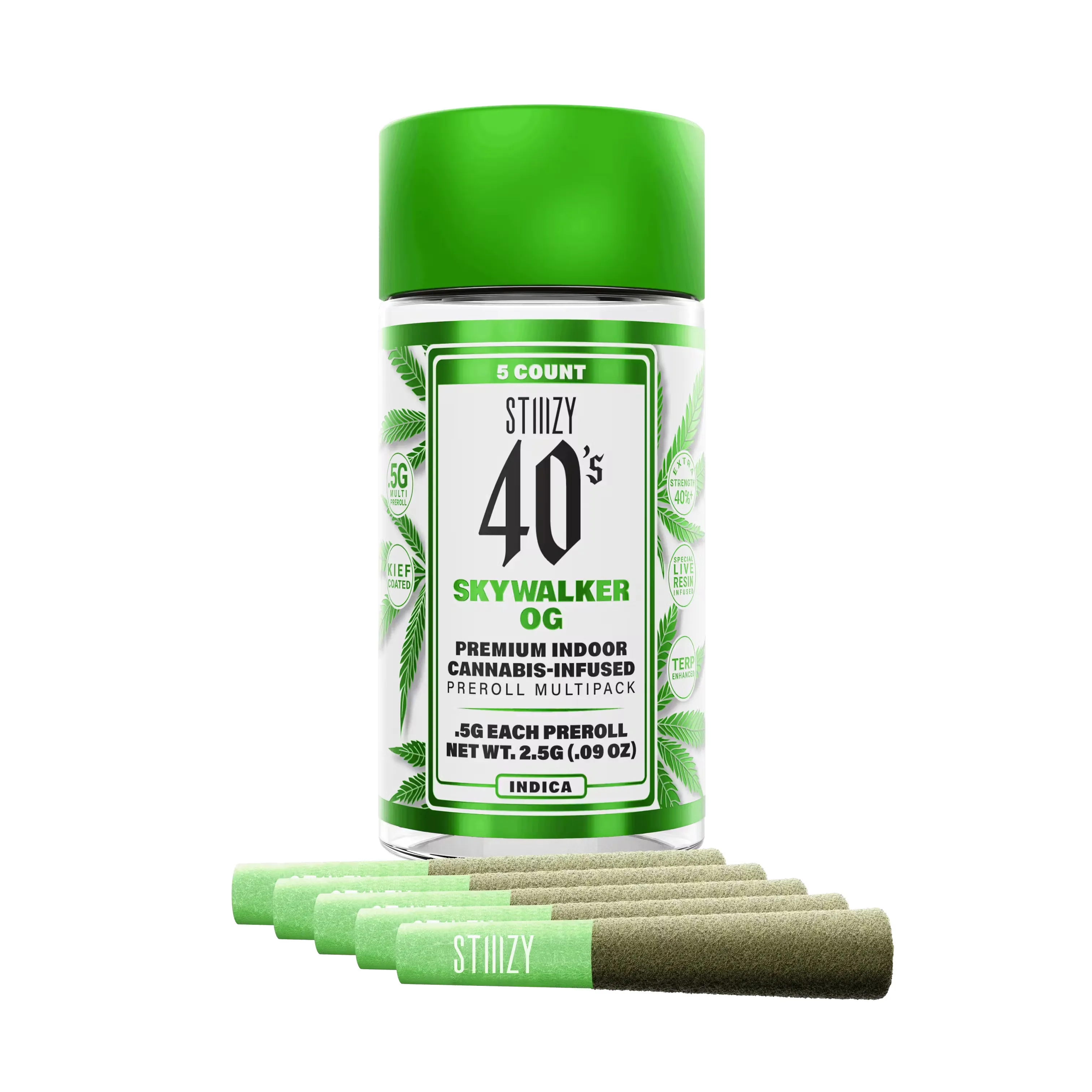 40's | Skywalker OG (I) Infused Pre-Roll 5-Pack - 2.5g