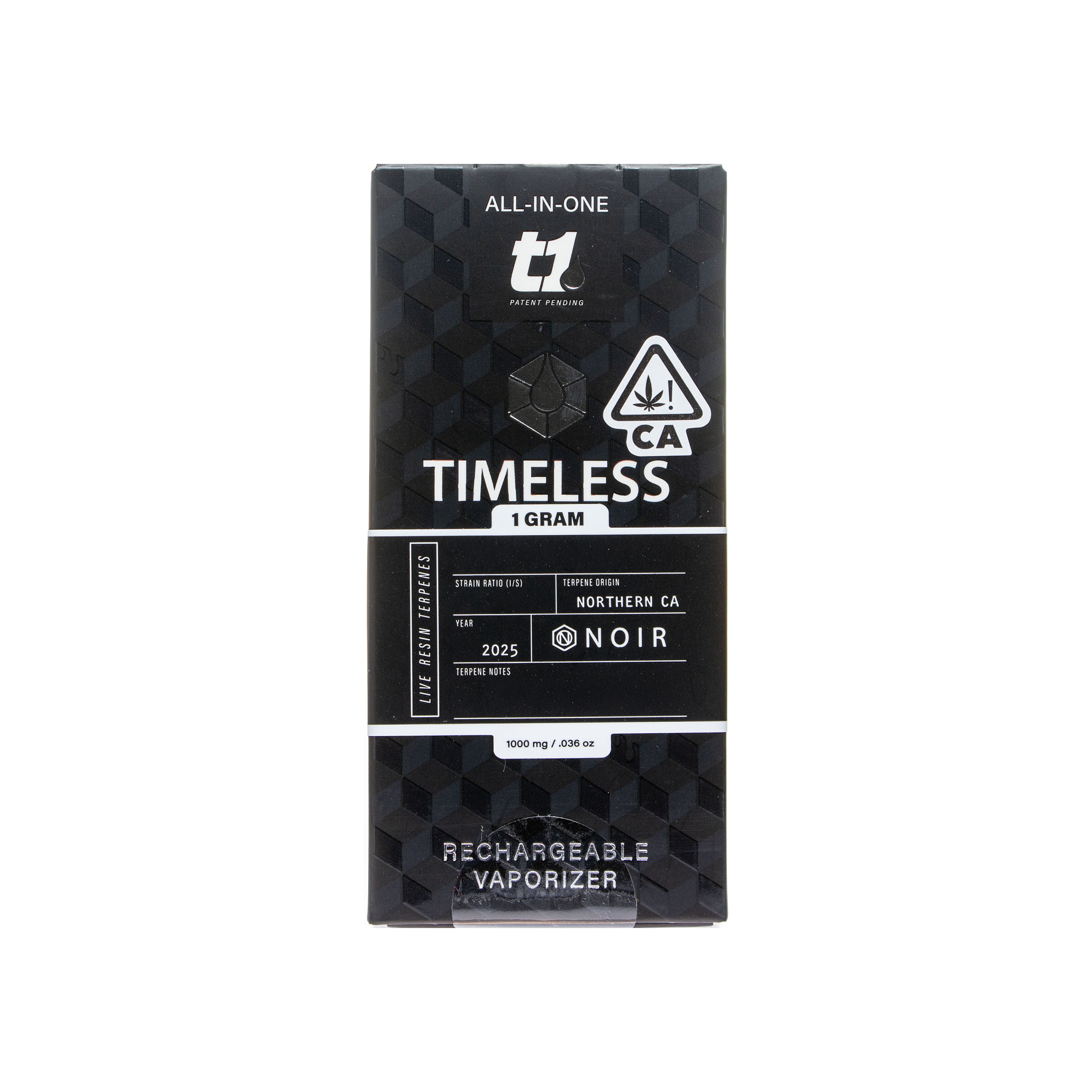 Timeless | 707 Headband T1 Live Resin Noir All-In-One Vape (1g)