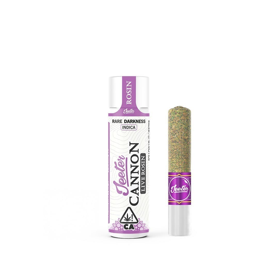 Jeeter | Rare Darkness | Live Resin Cannon | Infused Joint | 1.3g