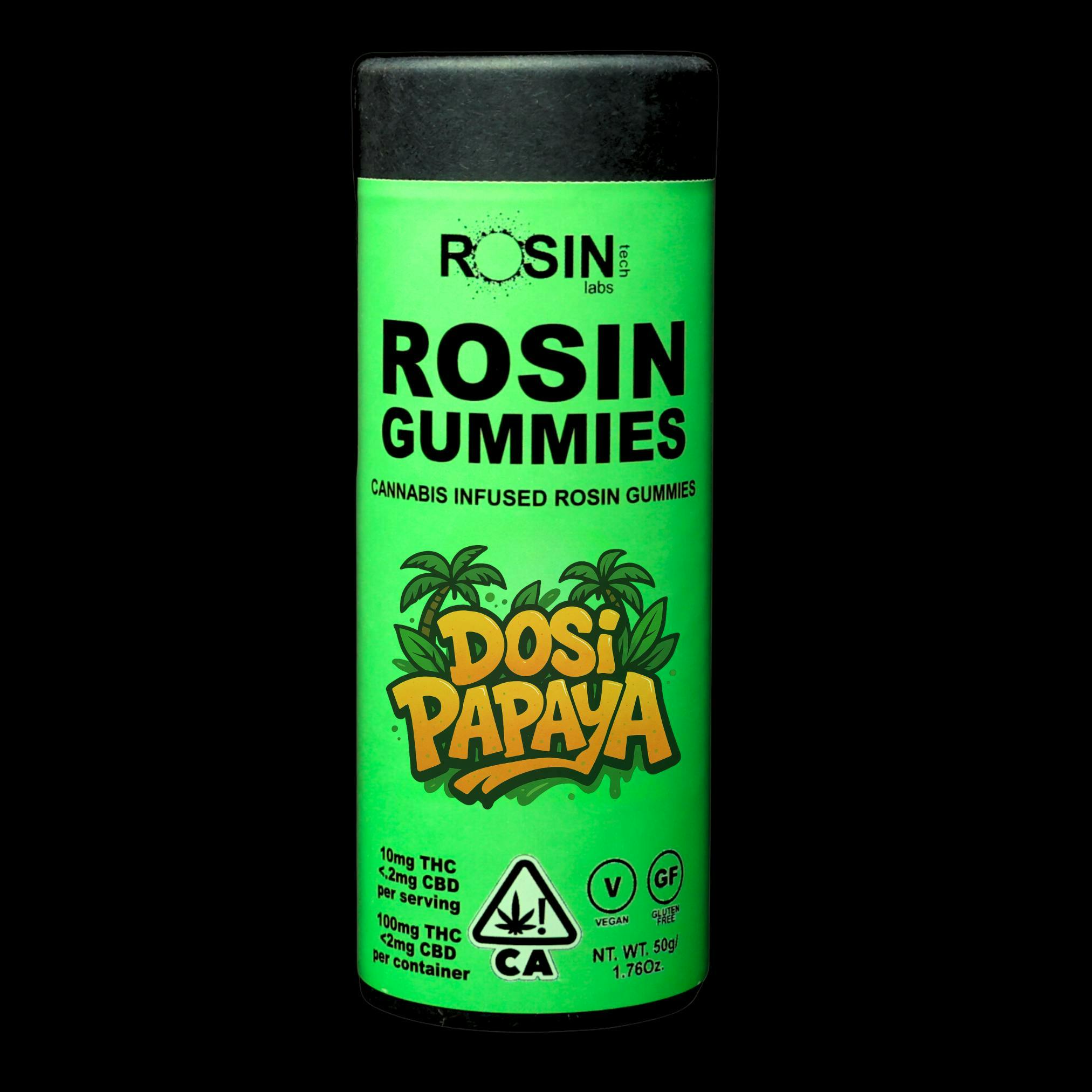 Rosin Tech Labs | Dosi Papaya Gummies | 100mg | 10ct | 10mg/ea