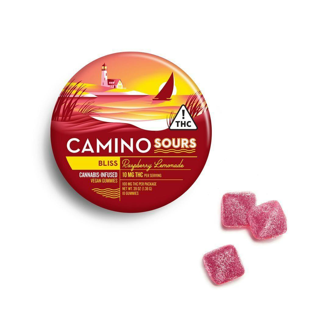 KIVA Camino Sours Bliss Raspberry Lemonade Gummies 10mg ea | 10-Pack