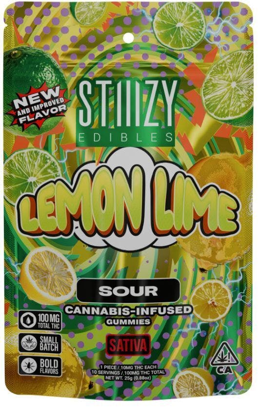 Stiiizy - Sour Lemon Lime Gummies (100MG)