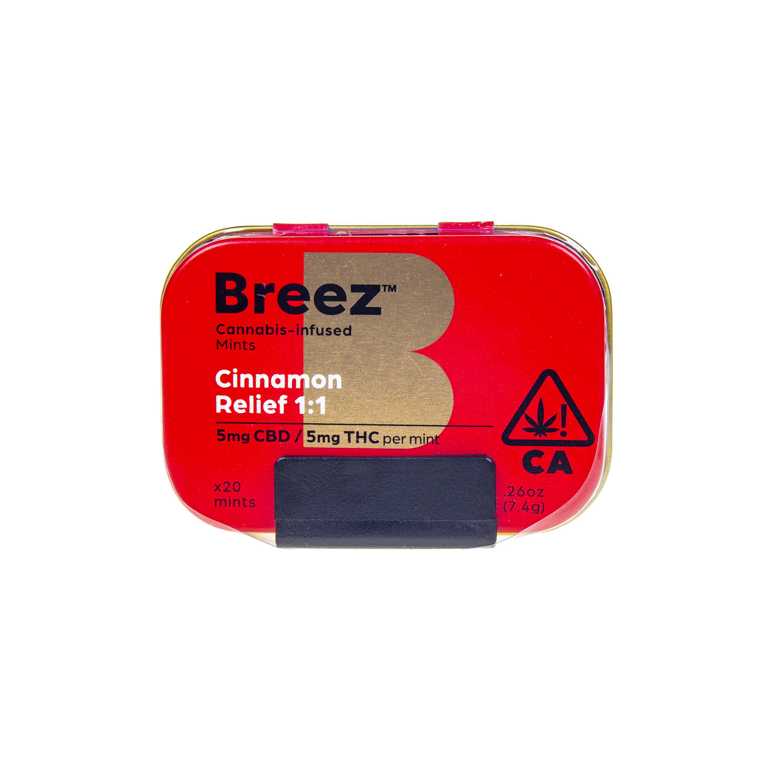 Breez | Cinnamon Mints Tin (1:1 THC:CBD 200mg Total)