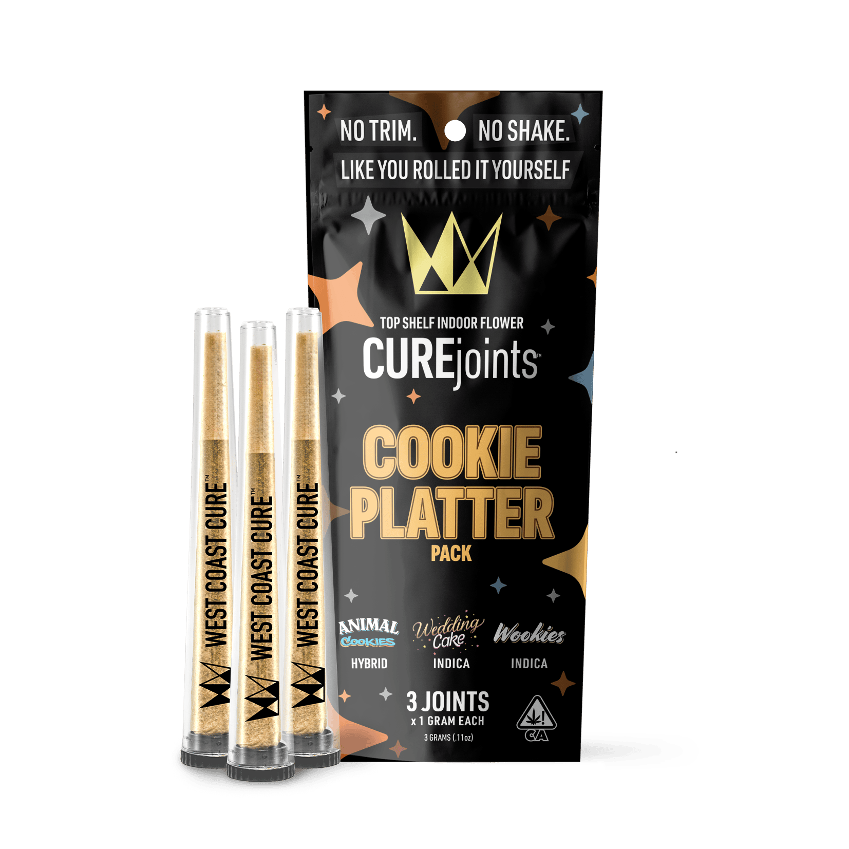 WCC, 1.0G PRE-ROLLS 3PK, COOKIE PLATTER PACK