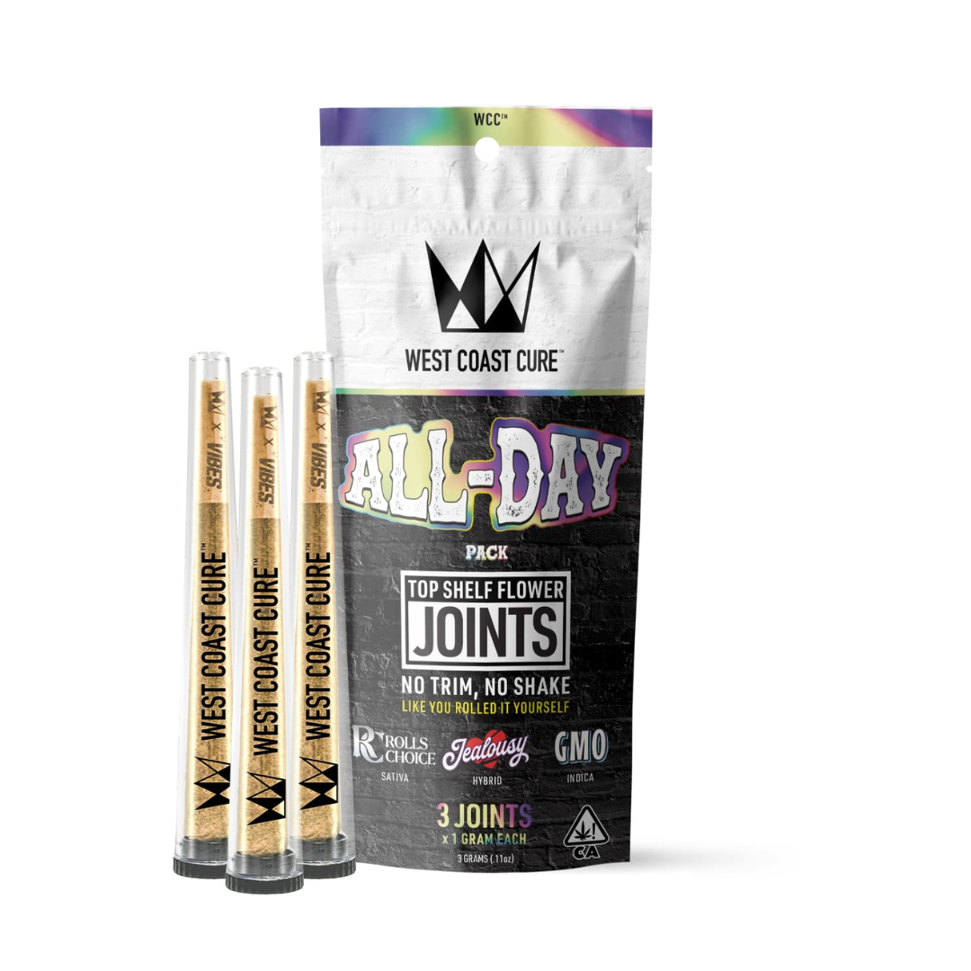 West Coast Cure - All Day Pack (Hybrid) 3pk Preroll 3g
