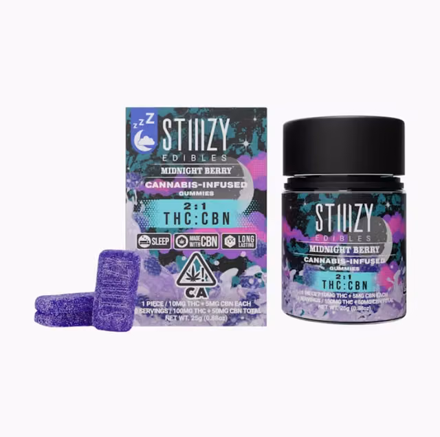 Midnight Berry 2:1 THC:CBN 100mg Gummies - Gummy