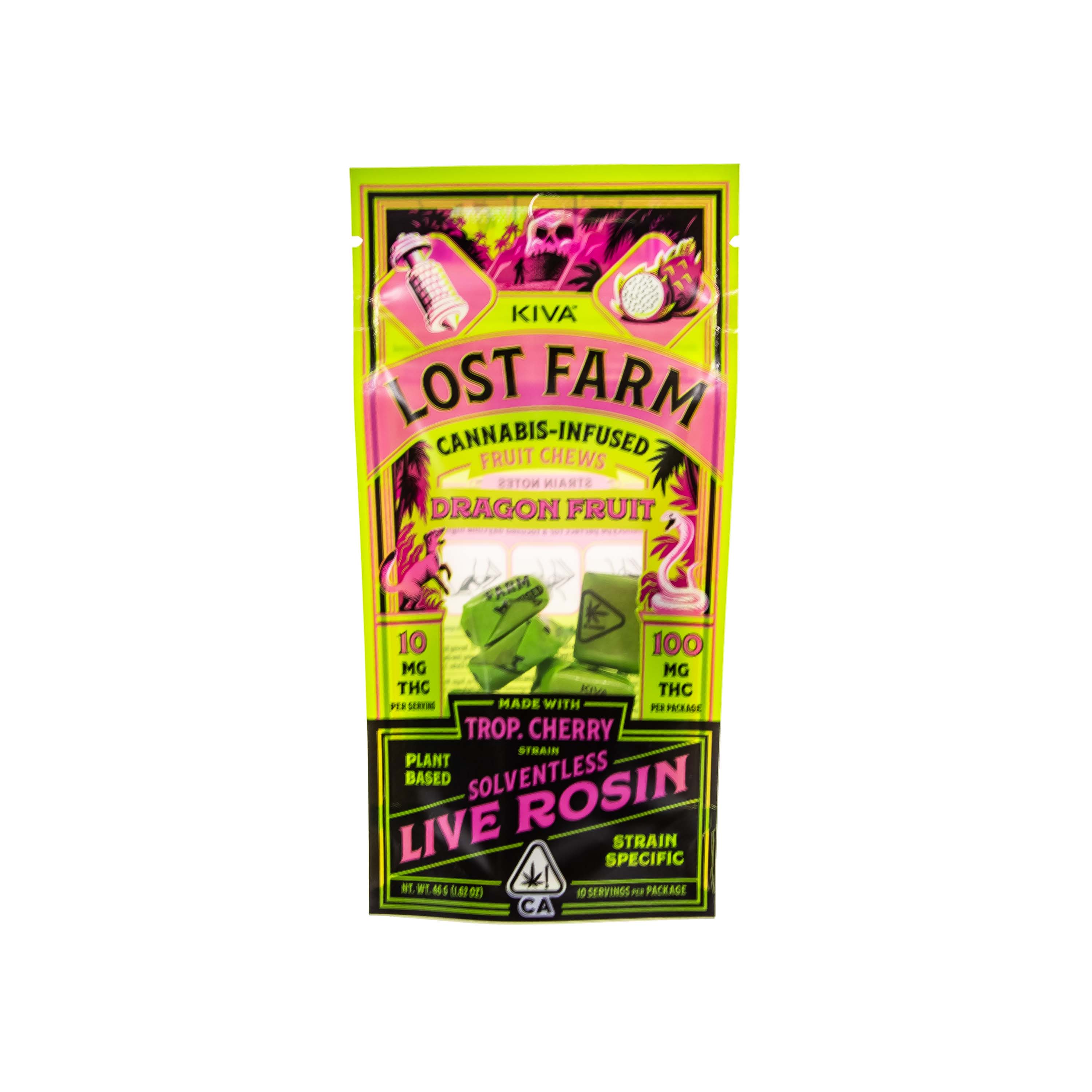 Lost Farm | Dragon Fruit X Tropical Cherry Live Rosin Fruit Chews (100mg THC)
