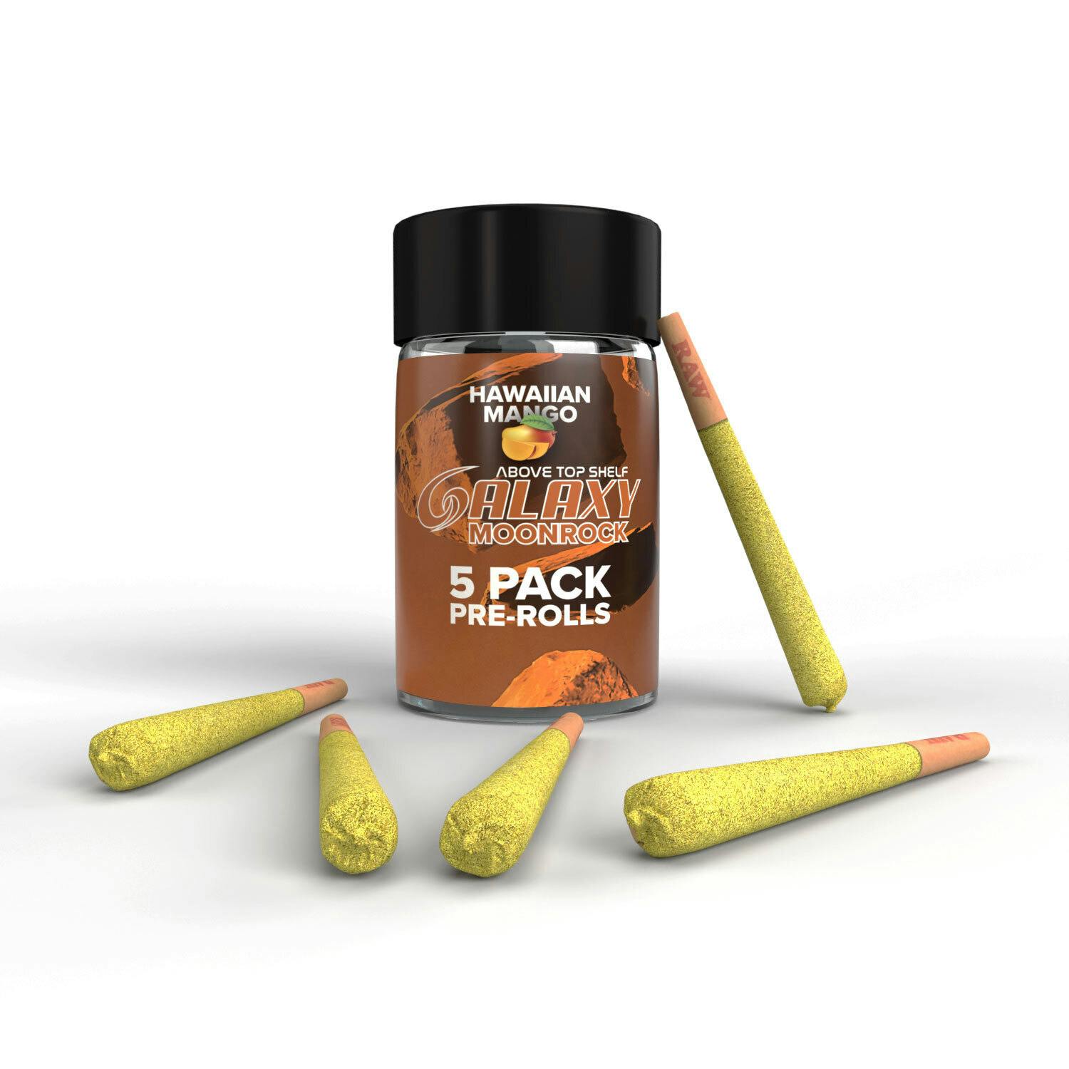 Galaxy 3.5G Moonrocks Pre-Roll 5 Pack Indica Hawaiian Mango