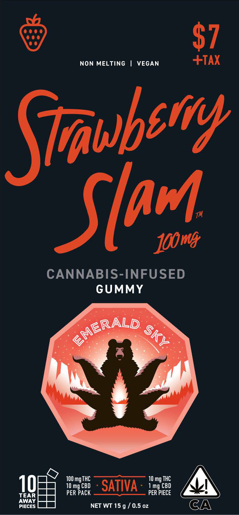 Emerald Sky Strawberry Slam Gummies 100mg