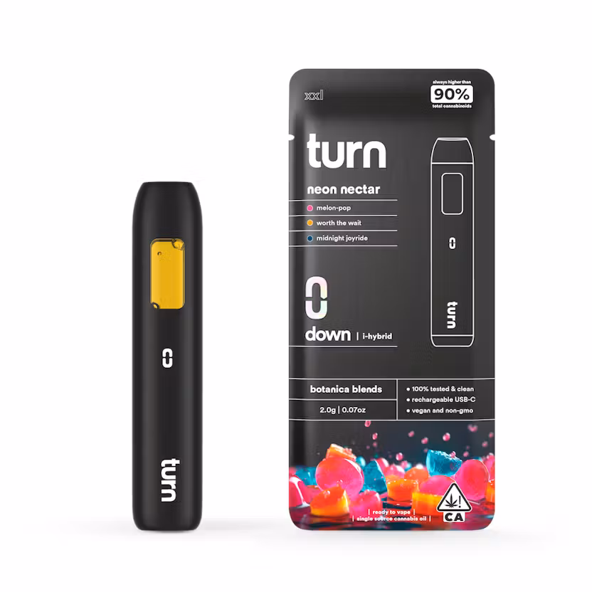 turn 2.0g AIO | neon nectar | Disposable | botanica blends | down |