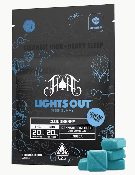 Heavy Hitters: Cloudberry Pack Sugar Free 1:1THC/CBN Gummy