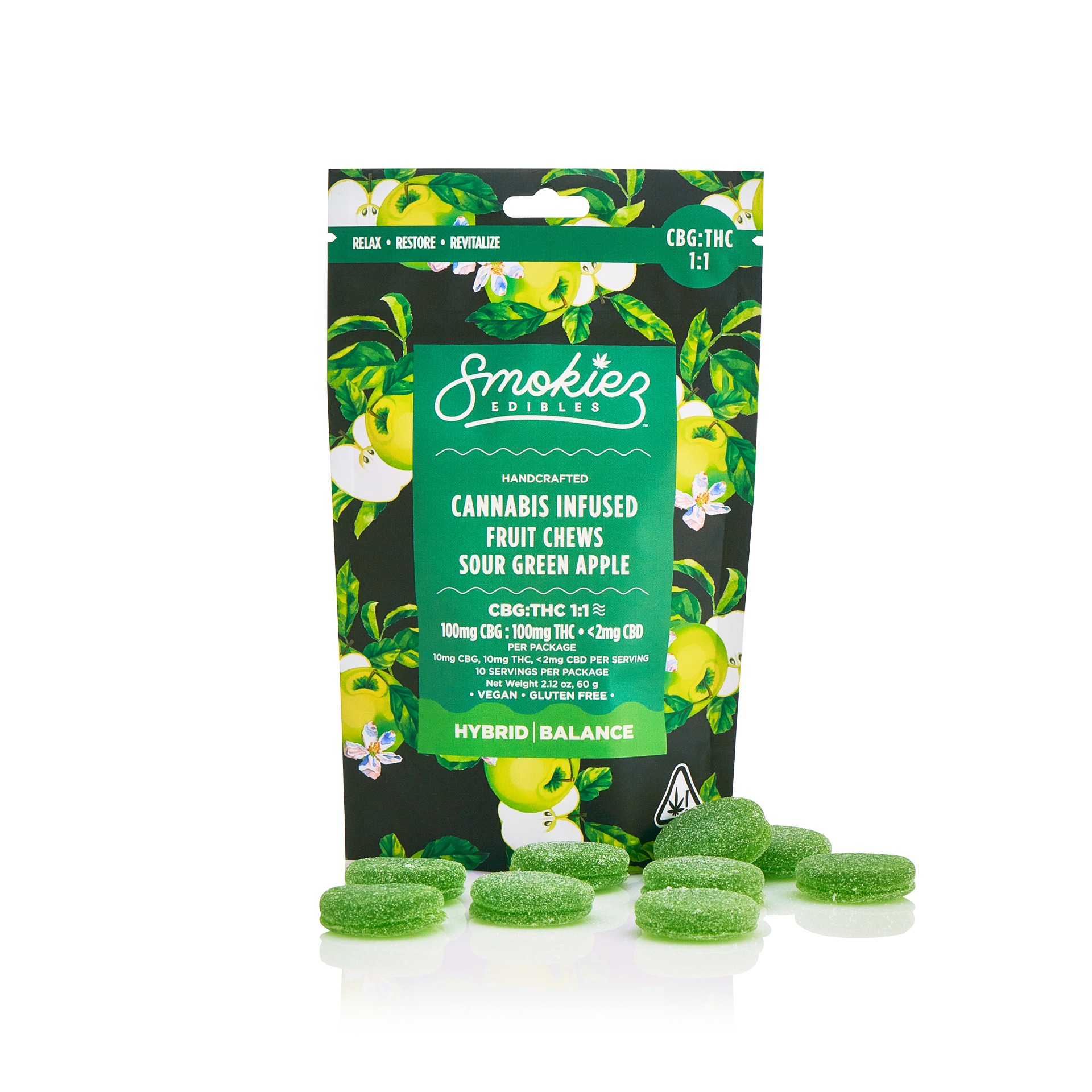 Green Apple 100mg CBG Fruit Chews