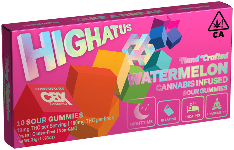 Highatus - Watermelon (i) - Sour Gummies - 100mg