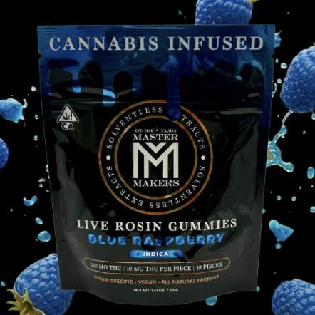 Master Makers | Blue Raspberry Gummies | 100mg | 10pk | 10mg/ea