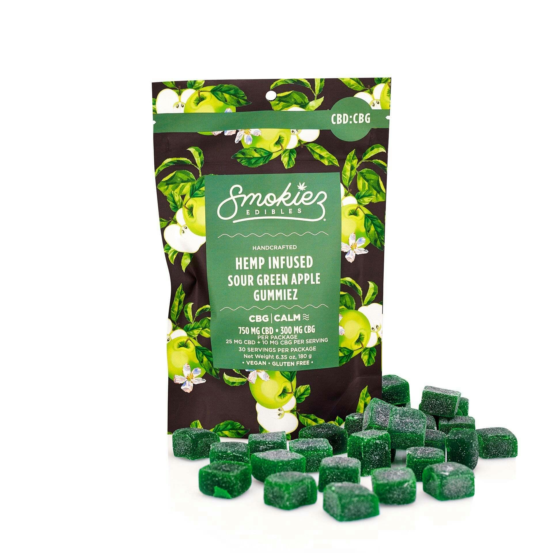 Green Apple 100mg CBG : 100mg THC Fruit Chews - CA