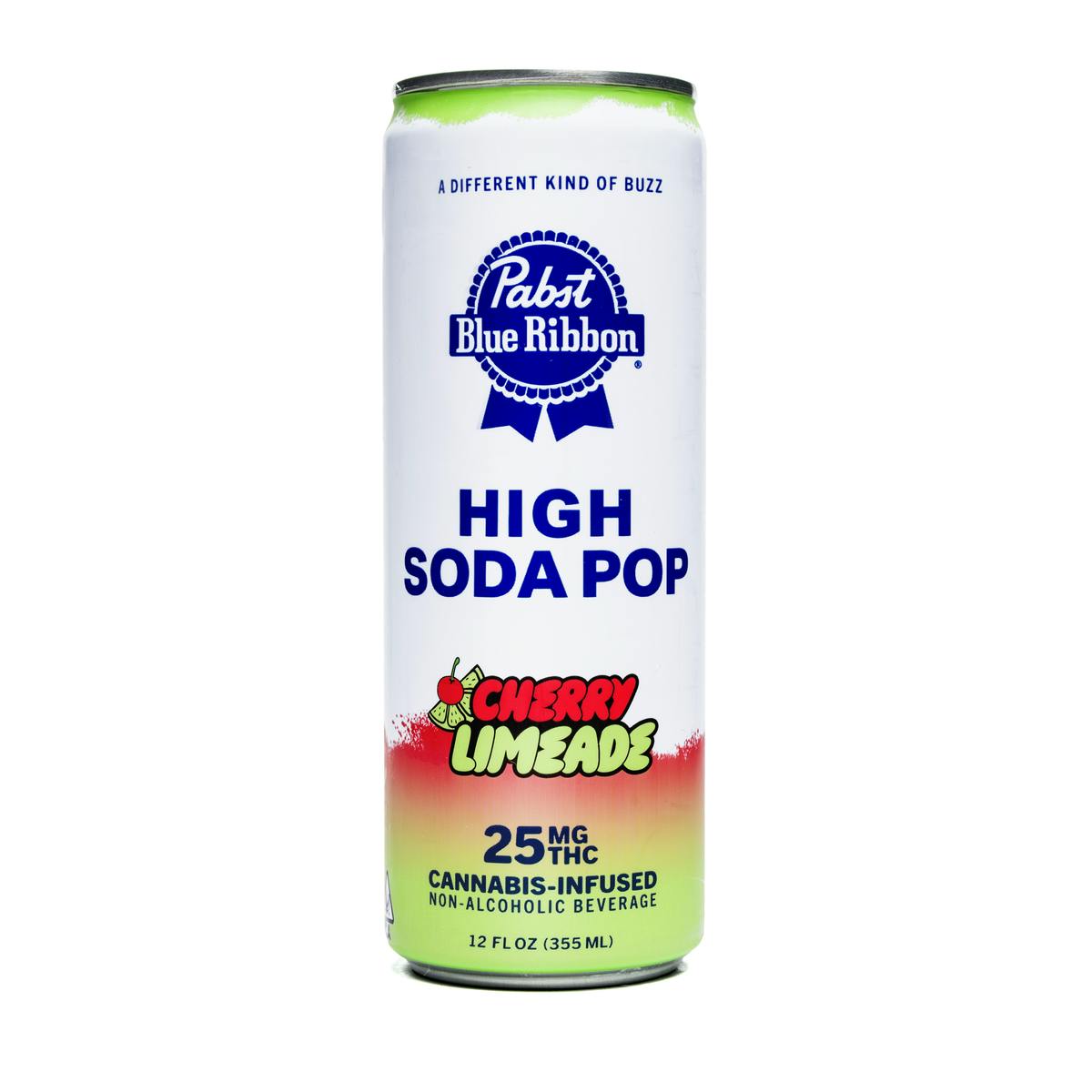 KB - PABST - THC BEVERAGE - HIGH SODA POP CHERRY LIMEADE - 25MG