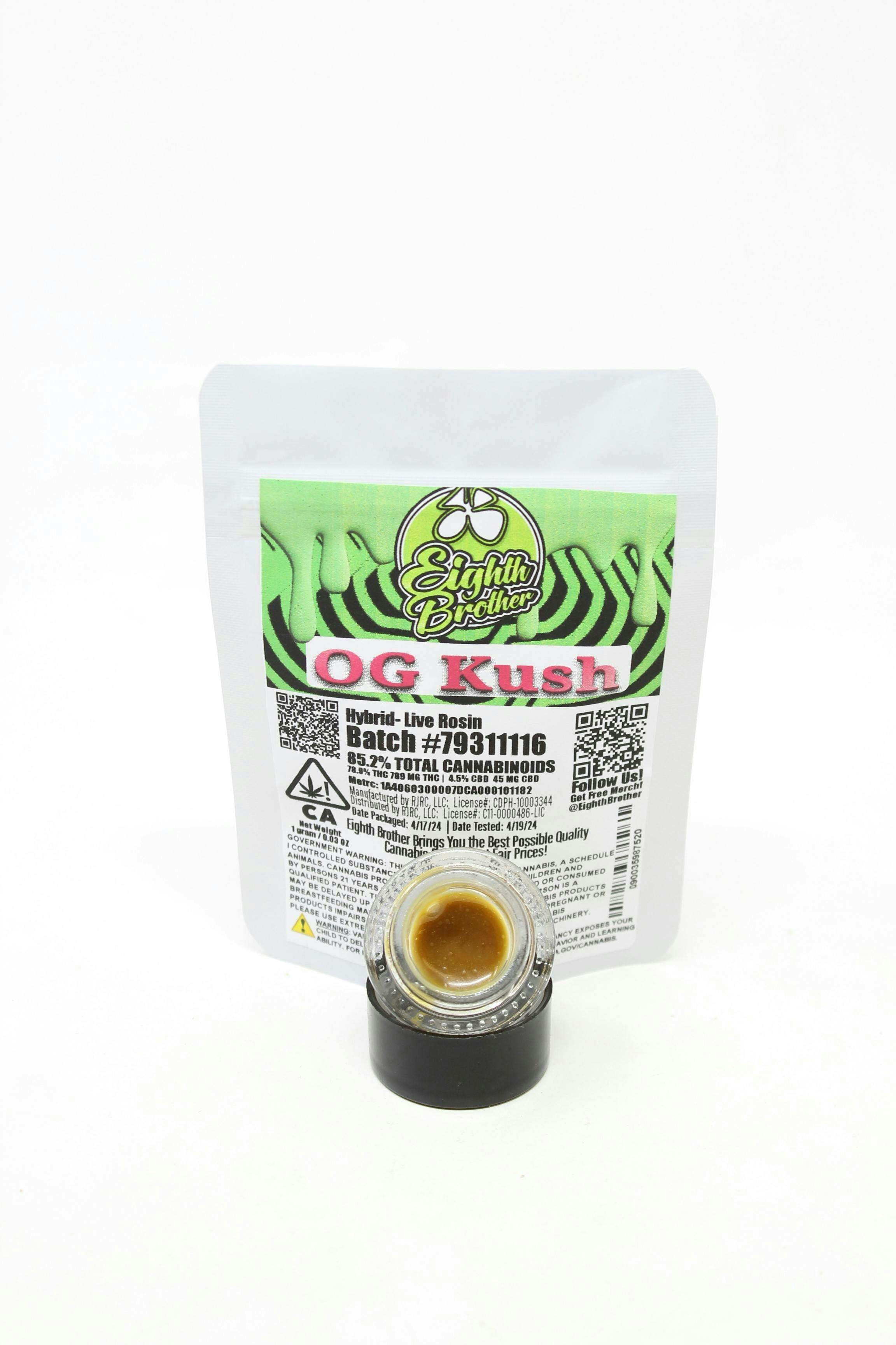 Eighth Brother | OG Kush | Live Rosin | Fresh Press | 1g