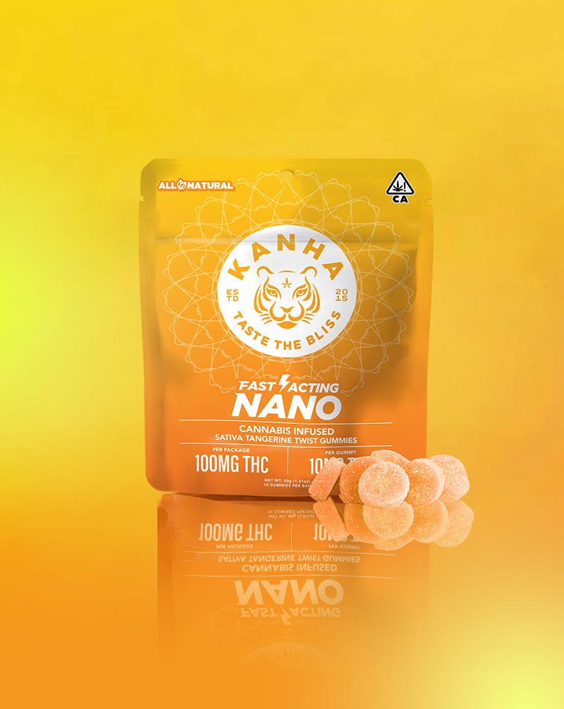 Tangerine Twist | NANO | Sativa | 100mg THC | 10-pack