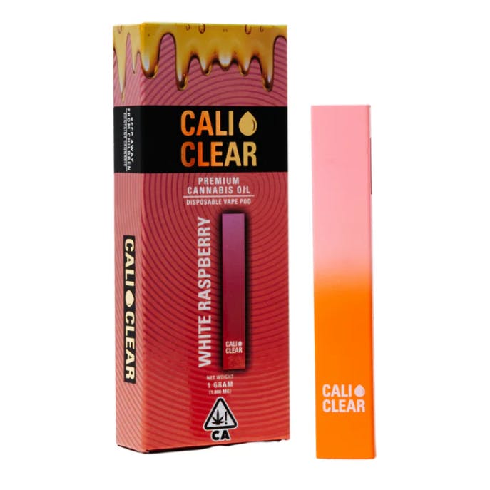 Cali Clear - Disposable Vape Pod White Raspberry - 1 g