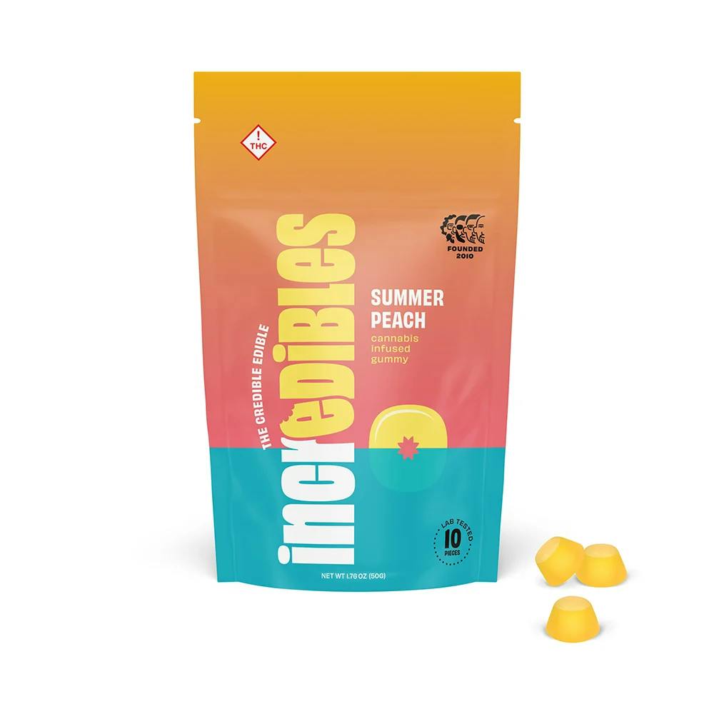 incredibles Summer Peach Gummies 10mg ea | 10-Pack