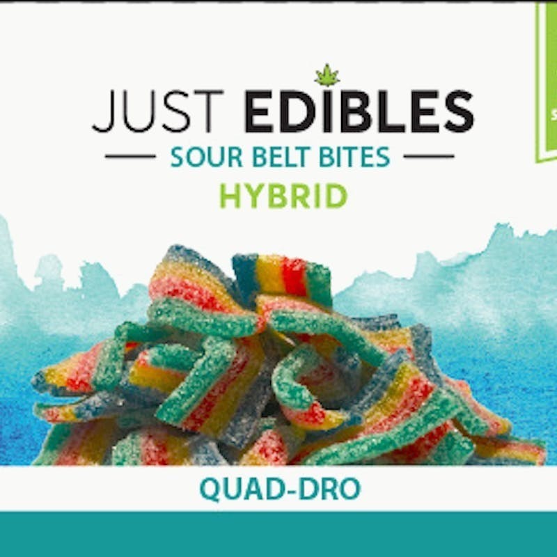 Just Edibles - Sour Belt Bites Quad-Dro 100mg 20pk