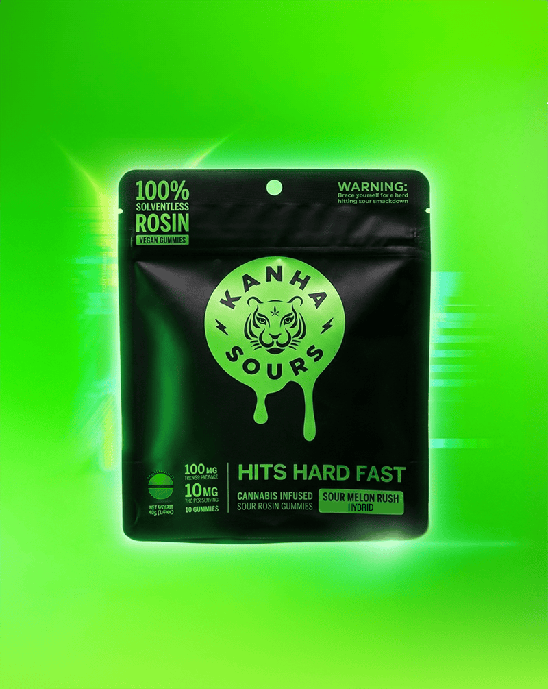 Sour Melon Rush | Rosin Sours | Hybrid | 100mg THC | 10-pack