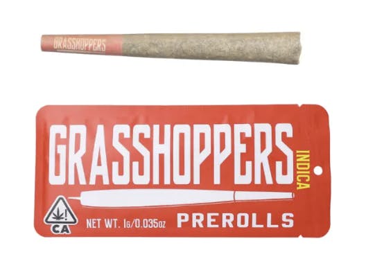 Grasshoppers Non-Infused 1g Preroll - Indica