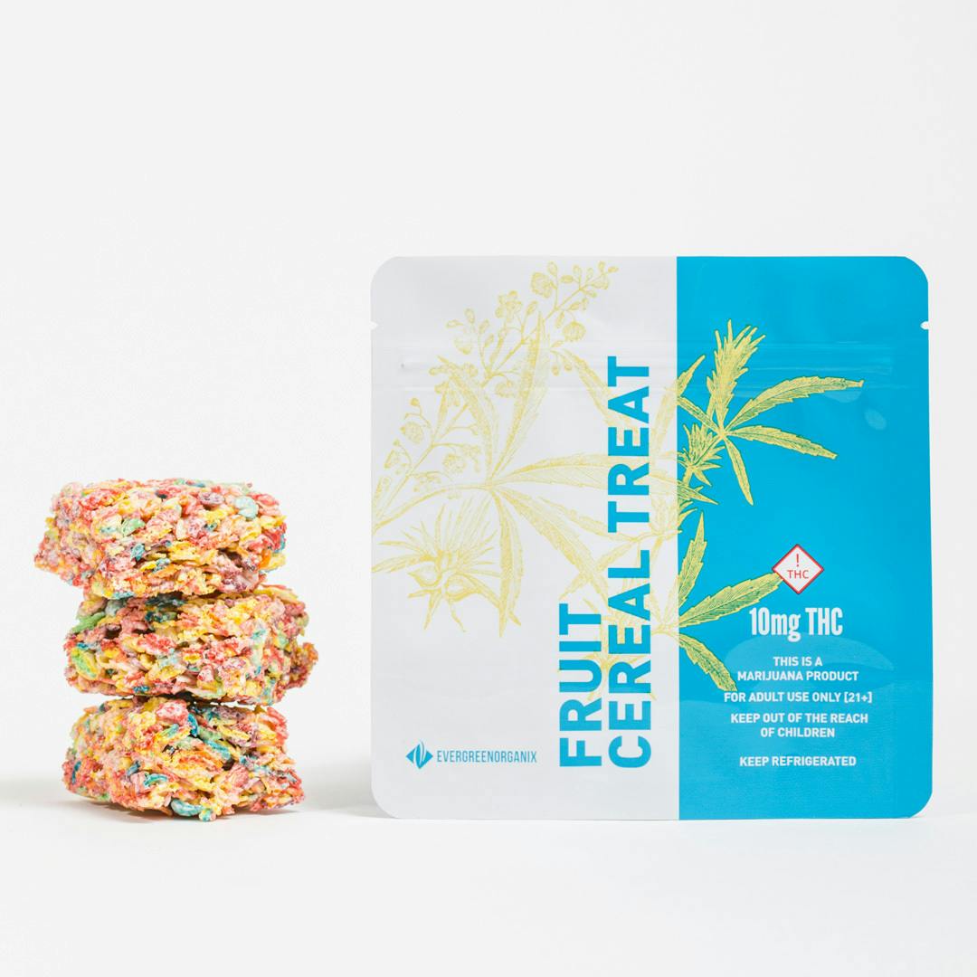 Evergreen Cereal Treat Fruit 100mg 10pc