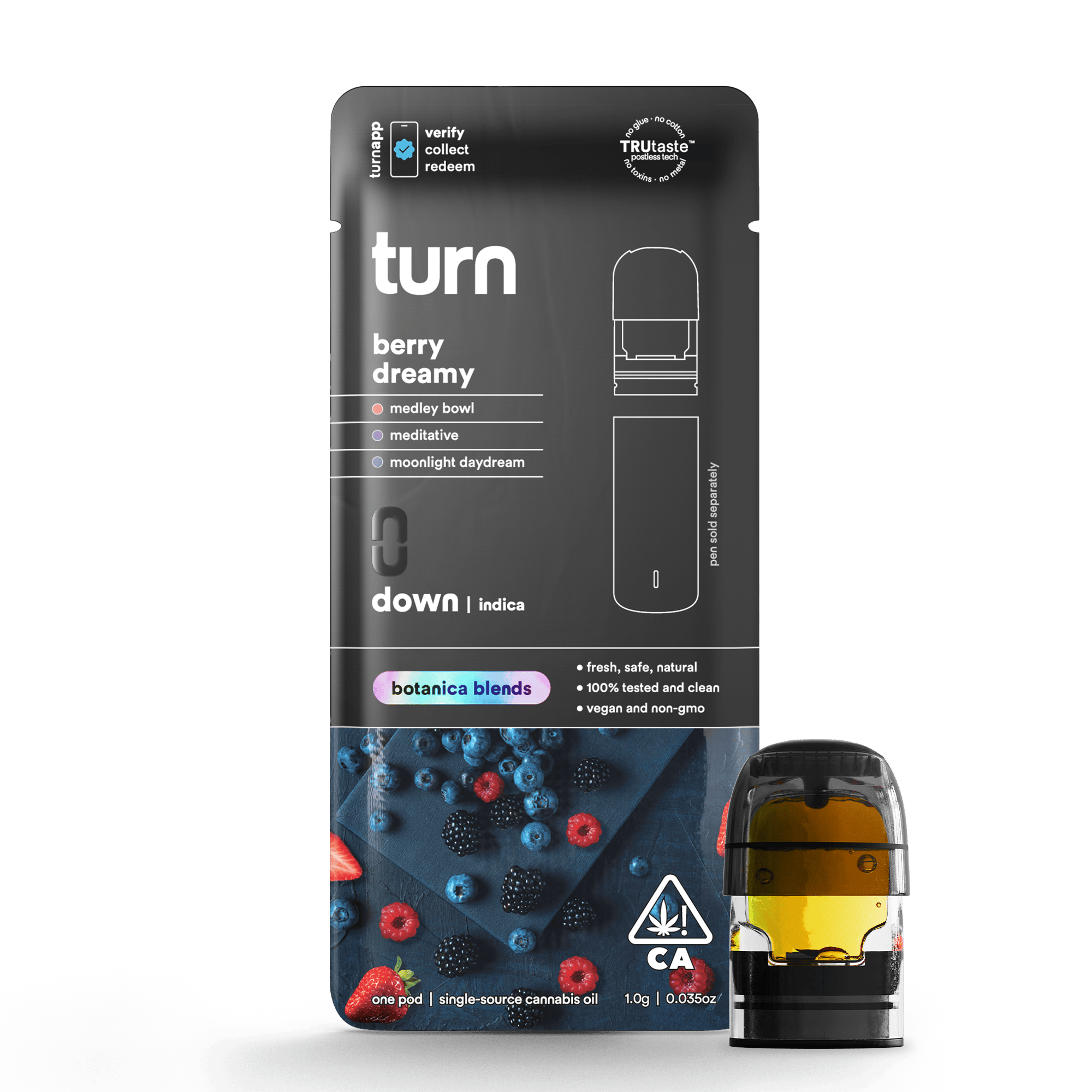 1.0g pod | berry dreamy | botanica blends | down |
