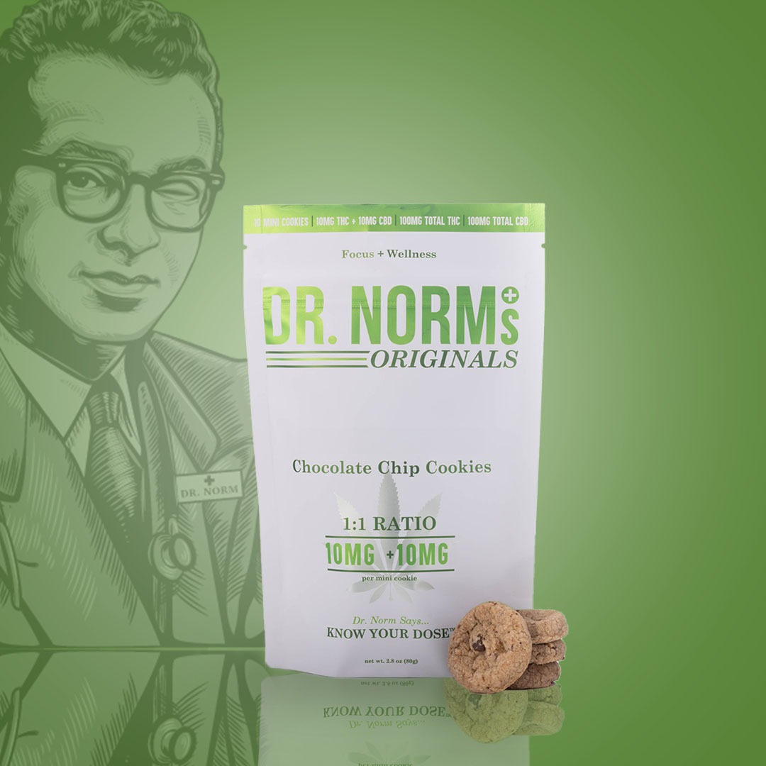 Dr. Norm's- 100mg Chocolate Chip Cookies (10 cookies)