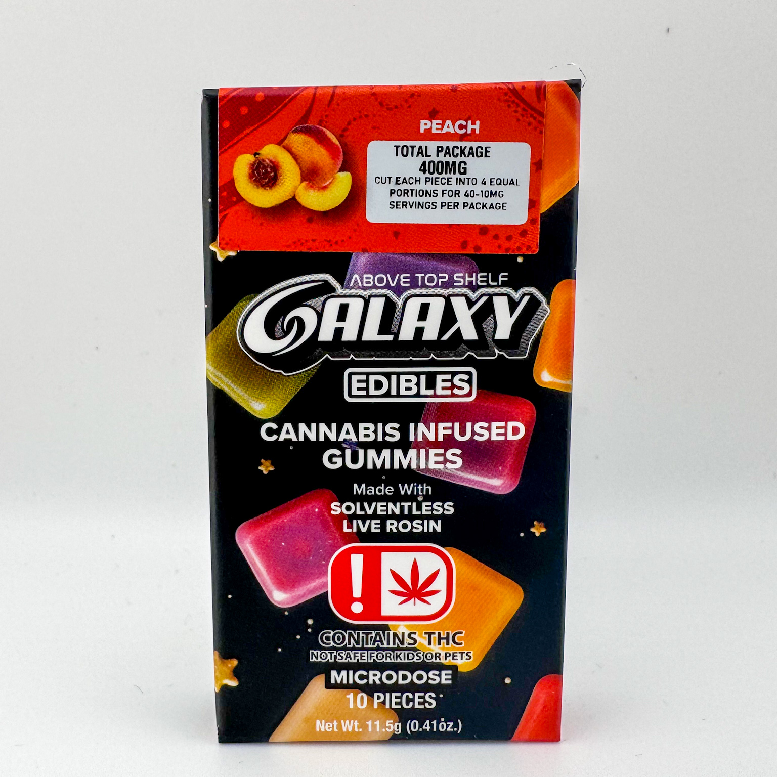 Galaxy 400mg LR Gummy Peach