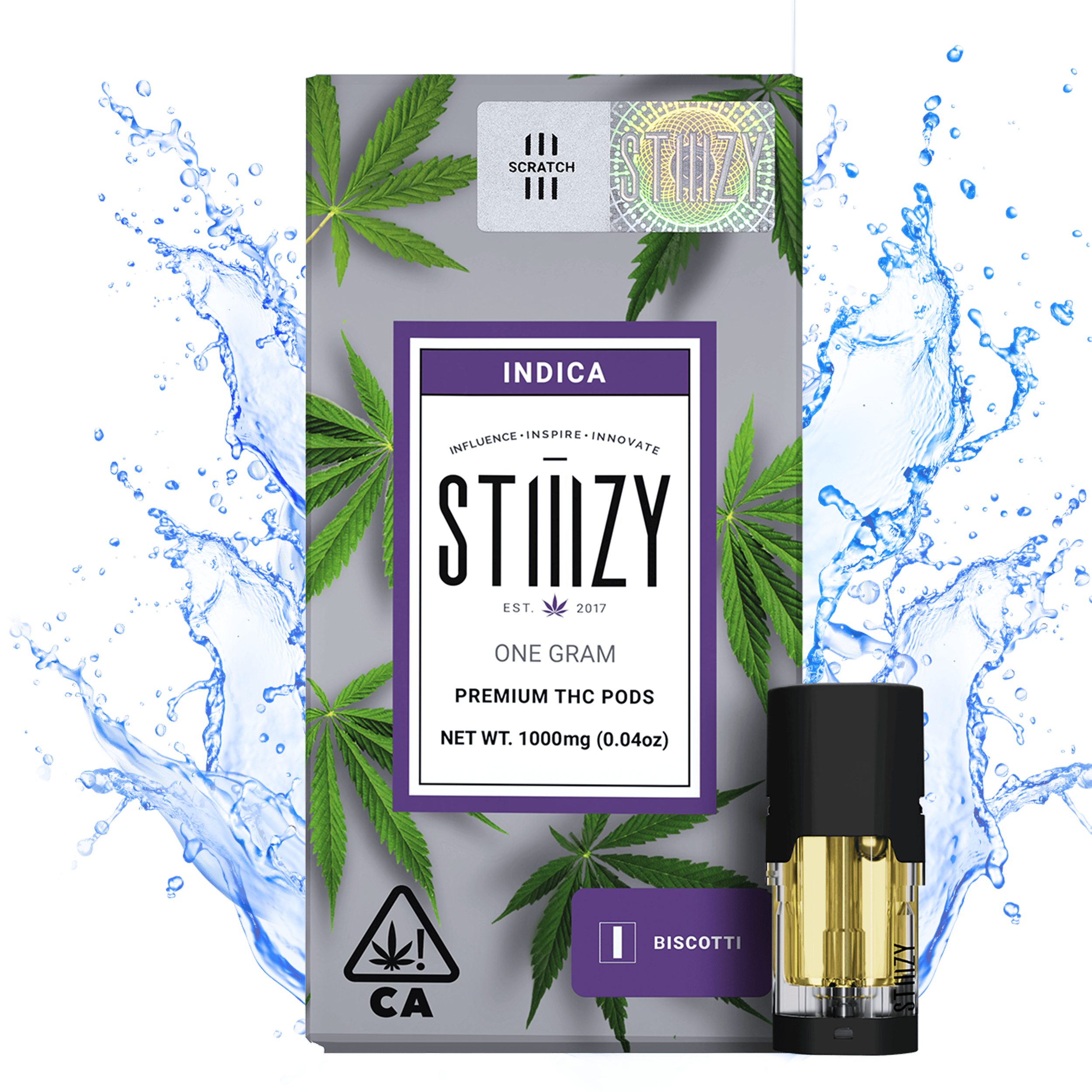 STIIIZY - VAPE (DISTILLATE) - 1G - INDICA - BISCOTTI