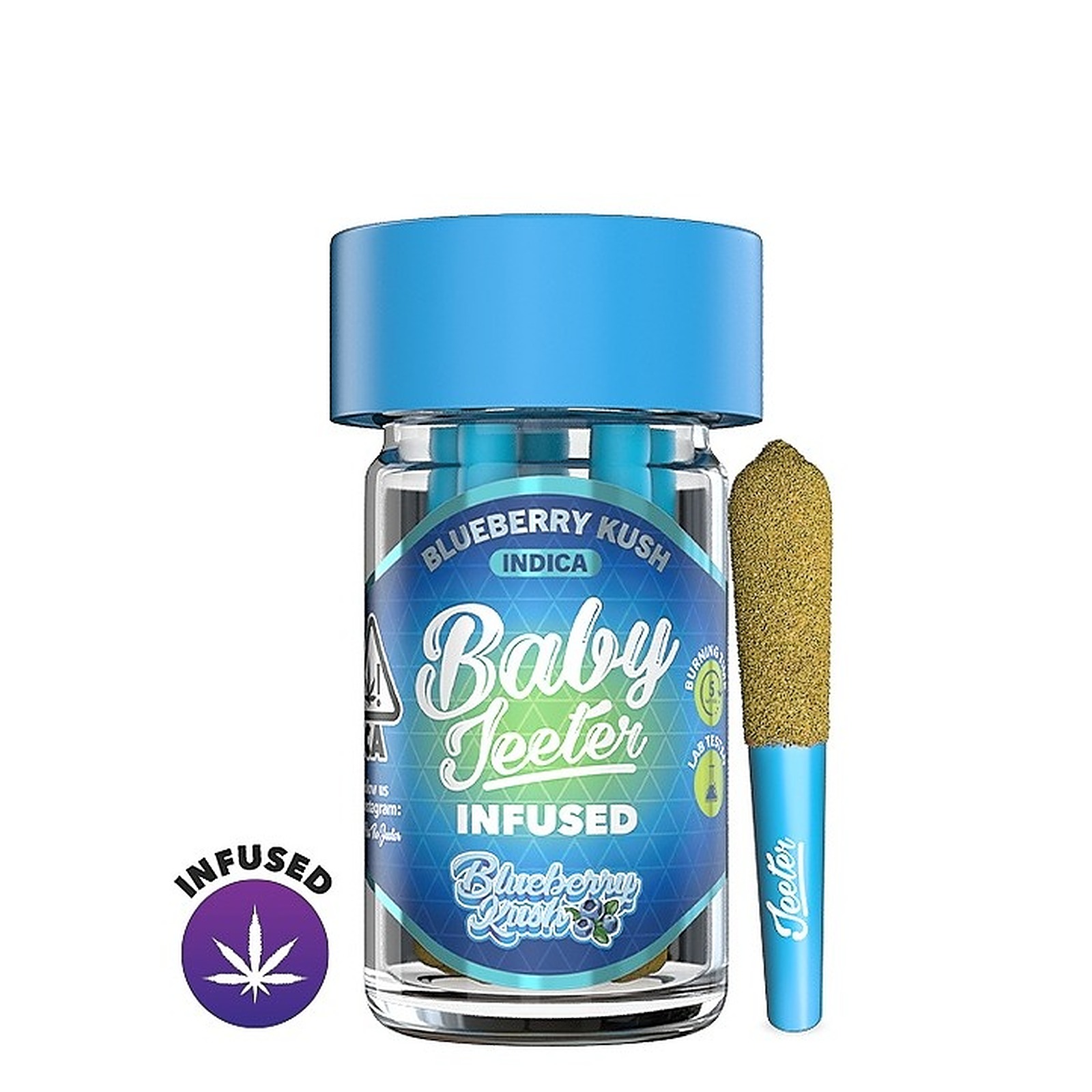 Jeeter | Blueberry Kush 5pk Pre-Roll (2.5g) | Indica |Infused Baby Jeeter |